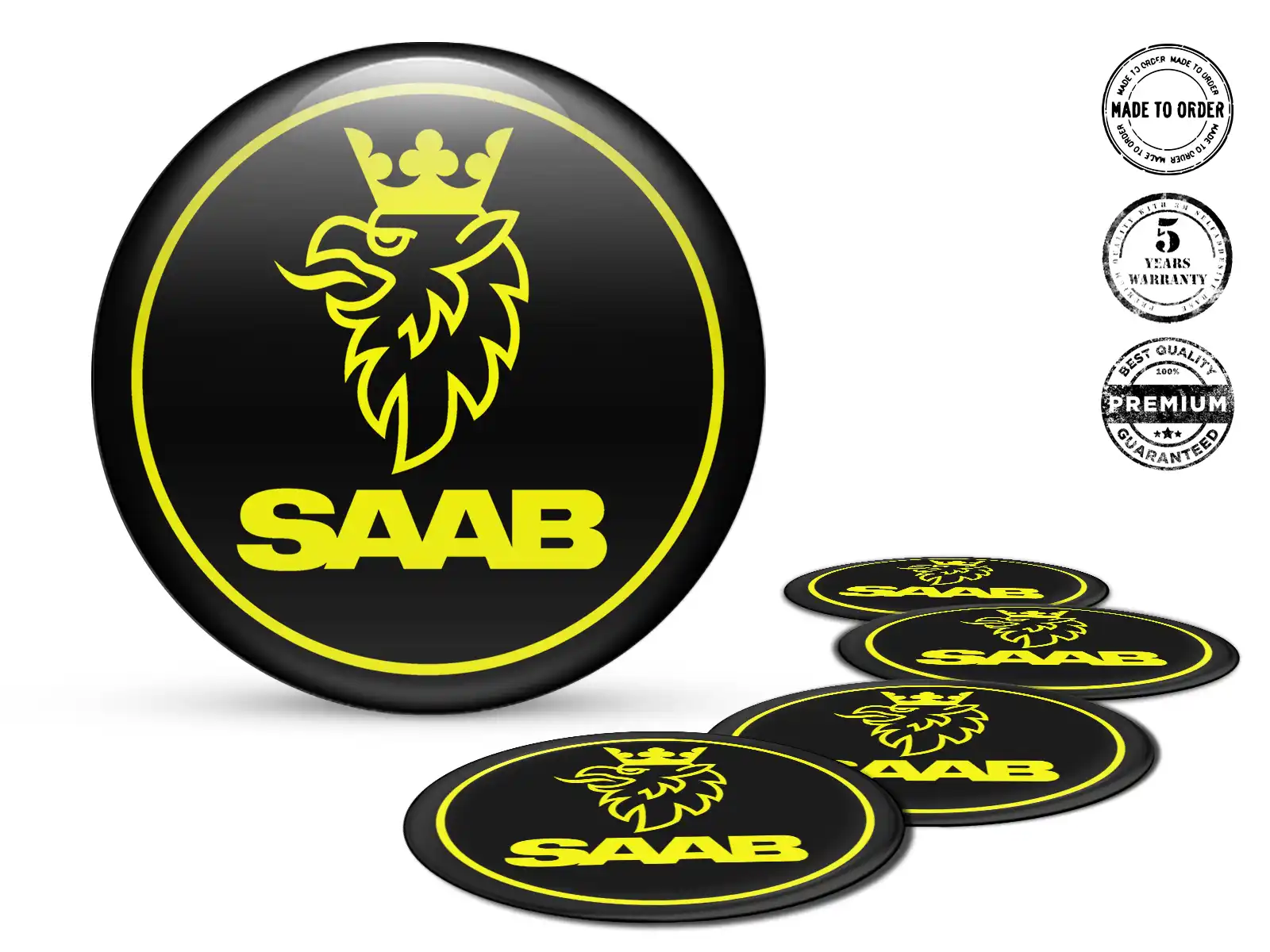 Saab Gewölbte Sticker Premium Cosmic Drift Vector